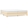 Estrutura de Cama de casal moderno com molas 200x200 cm tecido cor creme