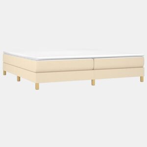 Estrutura de Cama de casal moderno com molas 200x200 cm tecido cor creme