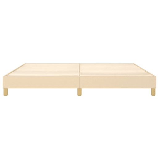 Estrutura de Cama de casal moderno com molas 200x200 cm tecido cor creme Estrutura de Cama de casal moderno com molas 200x200 cm tecido cor creme