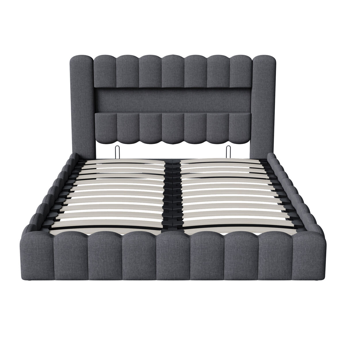 cama tapizada 140x200cm cama con somier hidraulico cama con somier de laminas lampara de lectura con puerto de carga usb e iluminacion led cama con canape cama doble cama juvenil gris