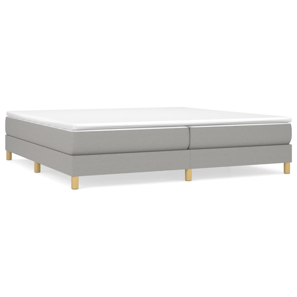 Estructura de cama doble matrimonial - con somier tela gris claro 200x200 cm