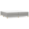 Estrutura de Cama de casal moderno com molas 200x200 cm tecido cinzento-claro