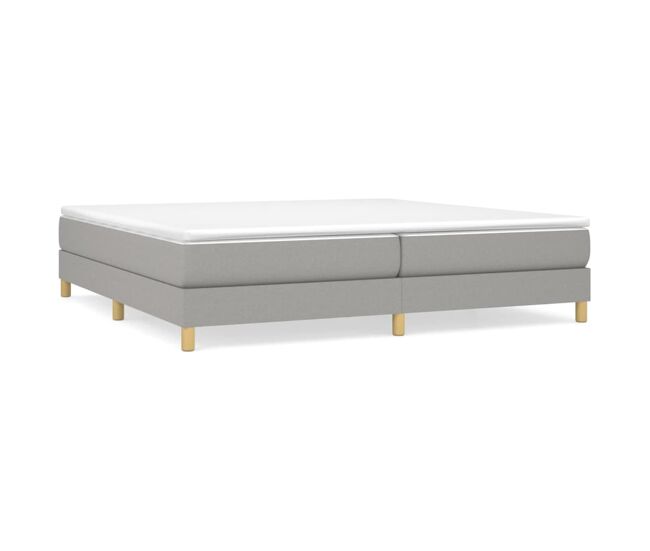 Estructura de cama doble matrimonial - con somier tela gris claro 200x200 cm