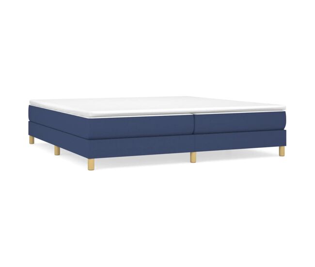 Estructura de cama doble matrimonial - con somier tela azul 200x200 cm