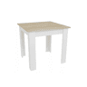 Mesa de jantar 80 × 80 cm, com painel para móveis com revestimento de PVC, acabamento carvalho Sonomabranco.