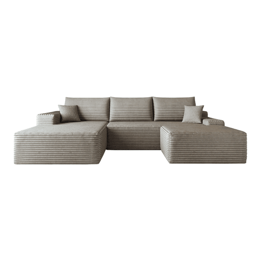 Sofá modular de canto de 270 cm, 3 lugares u2013 chaise longue em L, assento profundo u2013 camel Sofá modular de canto de 270 cm, 3 lugares u2013 chaise longue em L, assento profundo u2013 camel