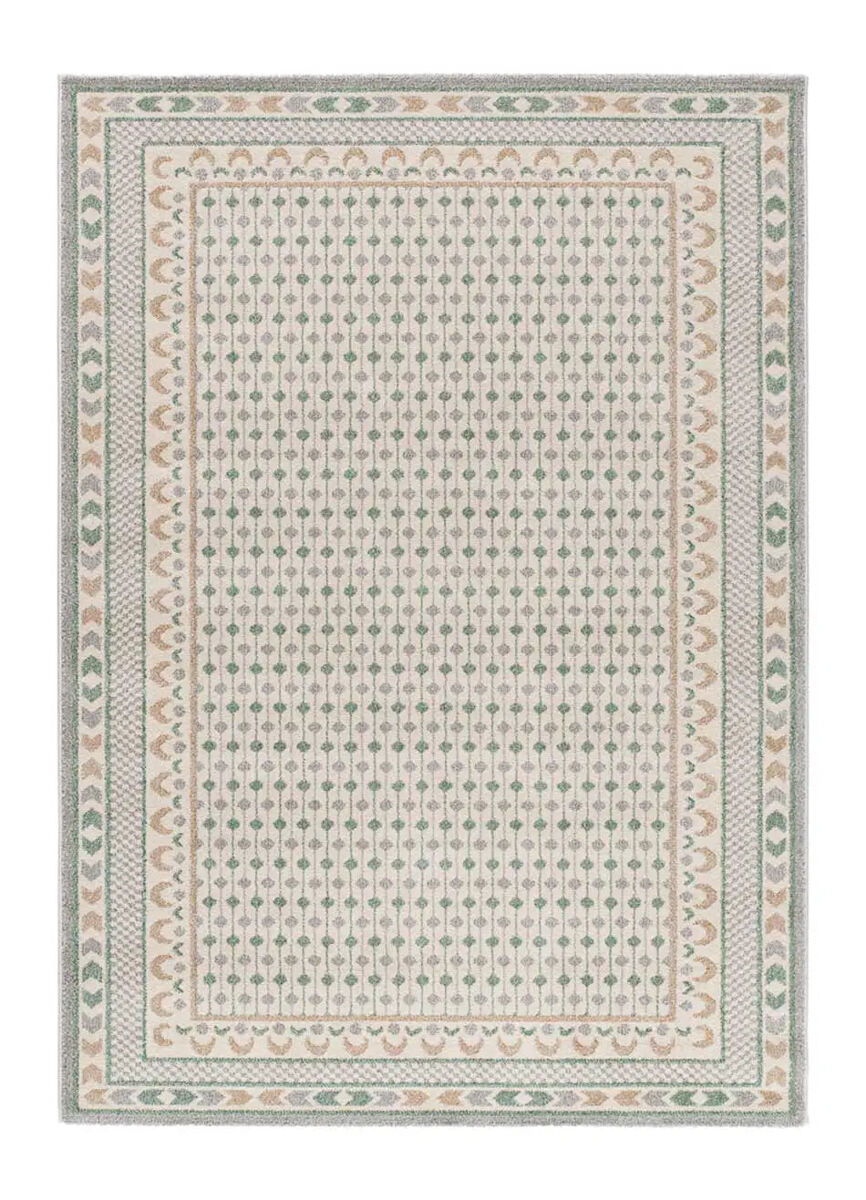 Alfombra étnica verde / beige astra, 160x230 cm - atticgo