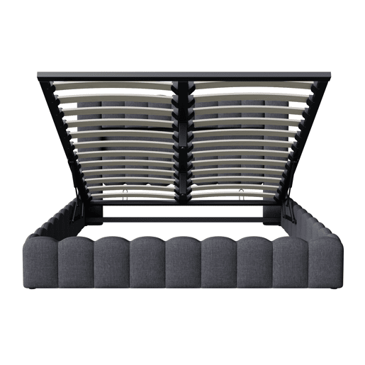 Cama estofada 160x200 cm, cama com estrado hidráulico, cama com estrado de ripas, candeeiro de leitura com porta de carregamento USB e iluminação LED, cama com baú, cama de casal, cama juvenil (cinza) Cama estofada 160x200 cm, cama com estrado hidráulico, cama com estrado de ripas, candeeiro de leitura com porta de carregamento USB e iluminação LED, cama com baú, cama de casal, cama juvenil (cinza)