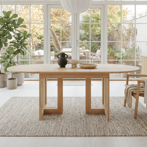 Mesa de jantar extensível oval 120-160máx cm de mdf,carvalho Mesa de jantar extensível oval 120-160máx cm de mdf,carvalho