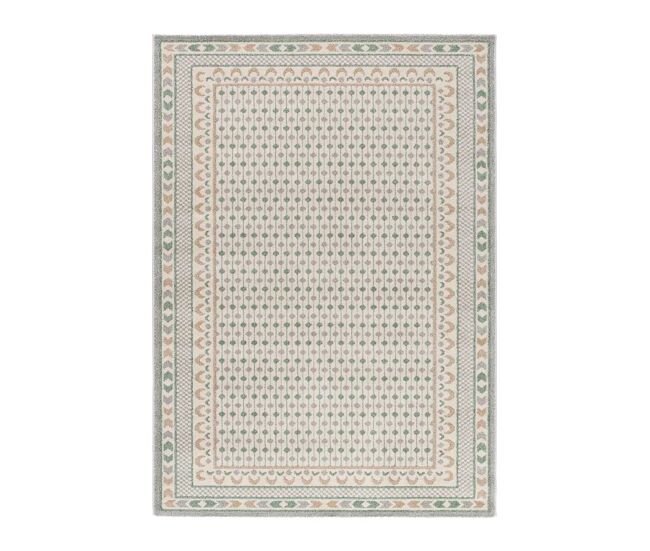 Alfombra étnica verde / beige astra, 200x290 cm - atticgo