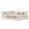 Cama de casal de veludo 160x200 cm,bege