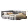Cama de casal de veludo 160x200 cm,cinza