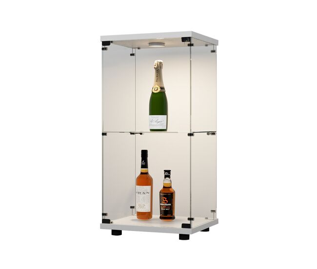 Vitrina, vitrina acrílica, vitrina de cristal, vitrina pequeña con puerta para figuras de acción, juguetes, minifiguras, figuras coleccionables,