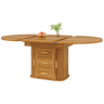Mesa de jantar extensível redonda 118-158máx cm de mdf,noz
