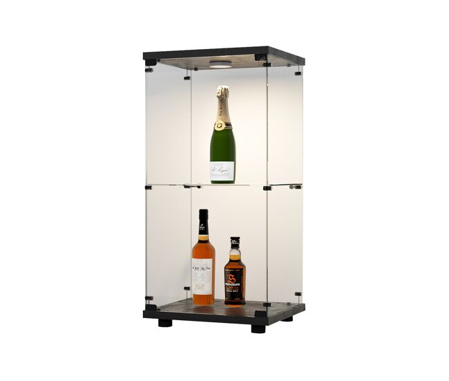 Vitrina, vitrina acrílica, vitrina de cristal, vitrina pequeña con puerta para figuras de acción, juguetes, minifiguras, figuras coleccionables,