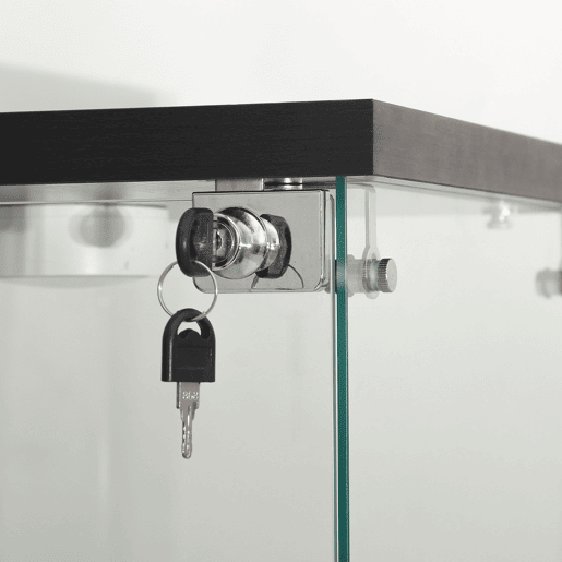 Vitrine de acrílico, vitrine de vidro, vitrine pequena com porta para figuras de ação, brinquedos, minifiguras, figuras colecionáveis, automontável com 2 camadas Vitrine de acrílico, vitrine de vidro, vitrine pequena com porta para figuras de ação, brinquedos, minifiguras, figuras colecionáveis, automontável com 2 camadas