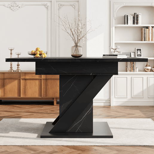 Mesa de jantar extensível retangular 110-140máx cm de mdf,preto Mesa de jantar extensível retangular 110-140máx cm de mdf,preto