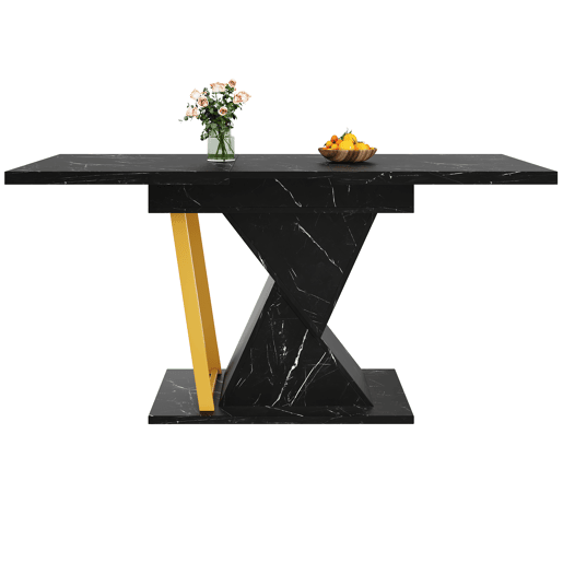 Mesa de jantar extensível retangular 110-140máx cm de mdf,preto Mesa de jantar extensível retangular 110-140máx cm de mdf,preto