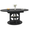 Mesa de jantar extensível redonda 110-150máx cm de mdf,preto