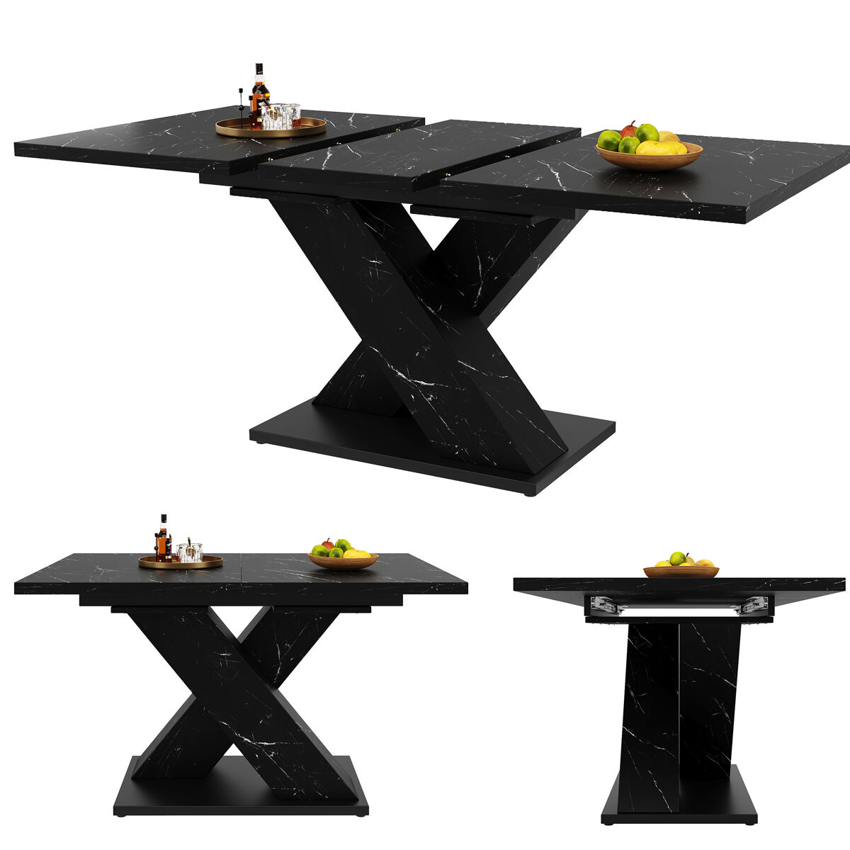 Mesa de comedor extensible rectangular