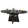 Mesa de jantar extensível redonda 110-150máx cm de mdf,preto