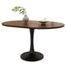 Mesa de jantar extensível redonda 100-140máx cm de mdf,noz