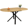 Mesa de jantar extensível redonda 100-140máx cm de mdf,natural