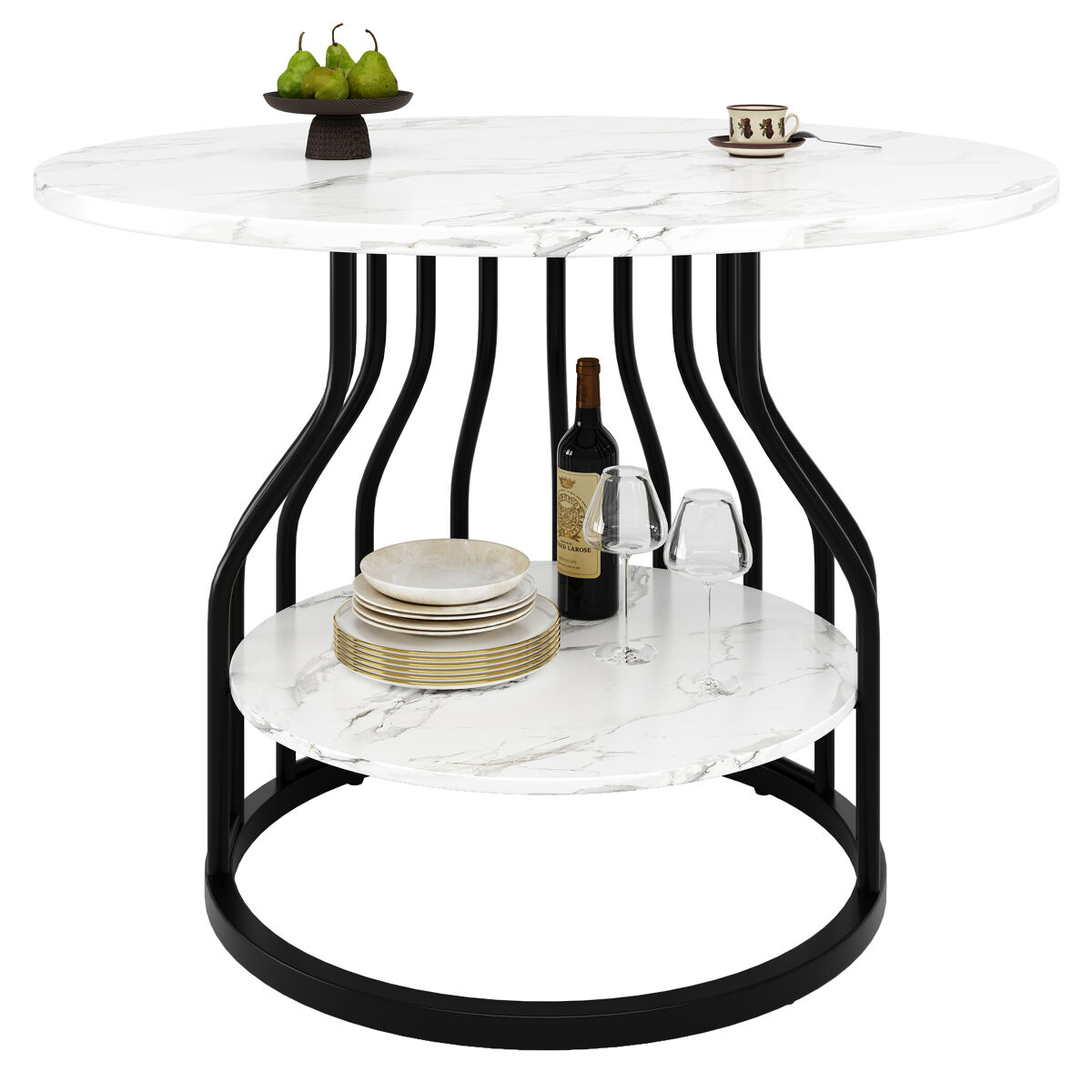Mesa de comedor fija redonda