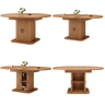 Mesa de jantar extensível oval 110-149,8máx cm de mdf,natural