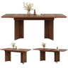 Mesa de jantar extensível retangular 120-160máx cm de mdf,madeira escura