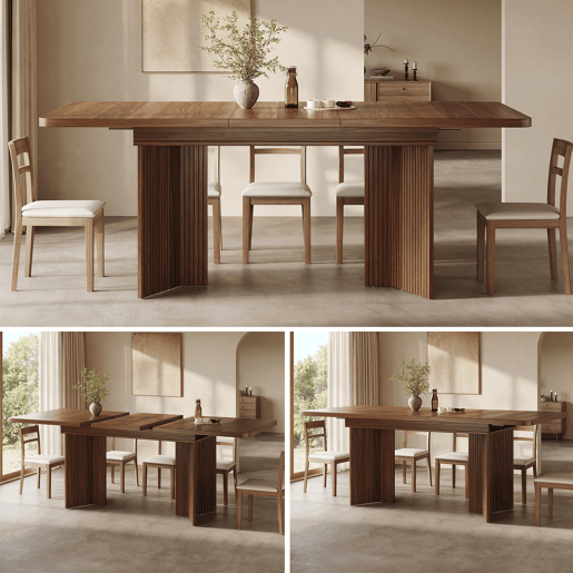 Mesa de jantar extensível retangular 120-160máx cm de mdf,madeira escura Mesa de jantar extensível retangular 120-160máx cm de mdf,madeira escura