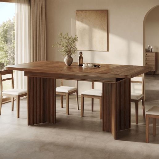 Mesa de jantar extensível retangular 120-160máx cm de mdf,madeira escura Mesa de jantar extensível retangular 120-160máx cm de mdf,madeira escura