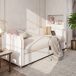 Sofá cama individual de tela Sofá cama individual de tela Beige