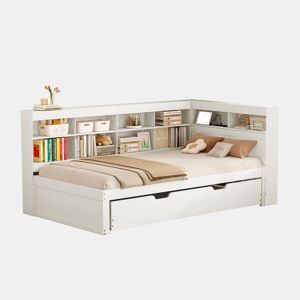 Cama gavetão de madeira maciça 90x200 cm,branco