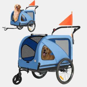 Sepnine 10202NS Reboque Bicicleta Cão 2-in-1 Azul 110 lb