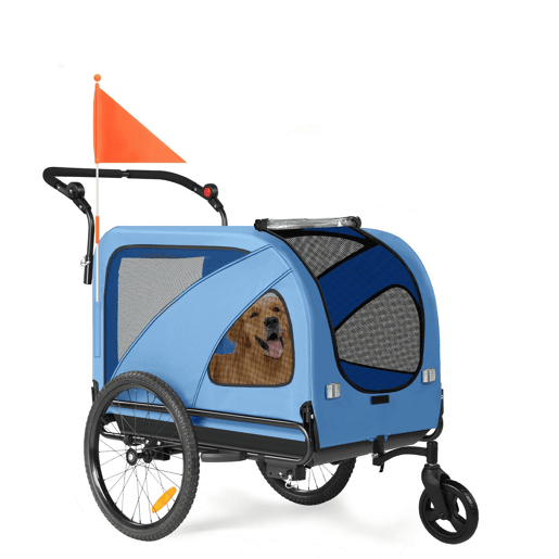 Sepnine 10202NS Reboque Bicicleta Cão 2-in-1 Azul 110 lb Sepnine 10202NS Reboque Bicicleta Cão 2-in-1 Azul 110 lb