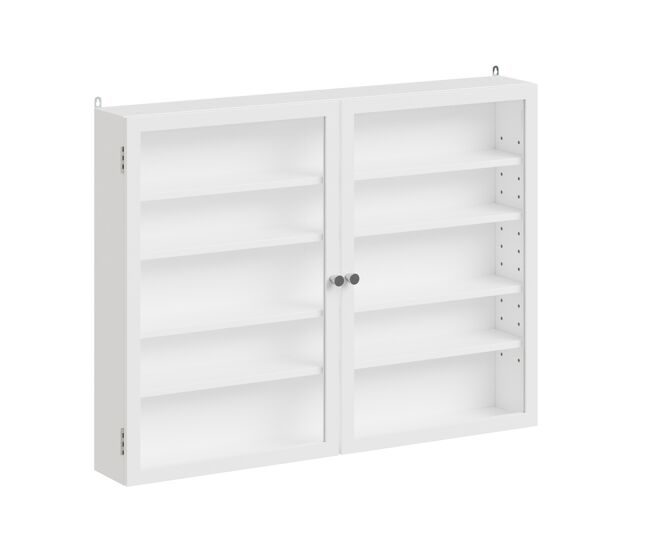 Sobuy armario de pared con puertas fsb113-w | blanco | 80.0x12.2x60.0 cm | aglomerado lacado