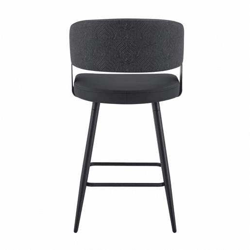 Cadeira de jantar de 52 cm - estofada, com encosto e braços, estilo minimalista e moderno Mid-Century - preta Cadeira de jantar de 52 cm - estofada, com encosto e braços, estilo minimalista e moderno Mid-Century - preta