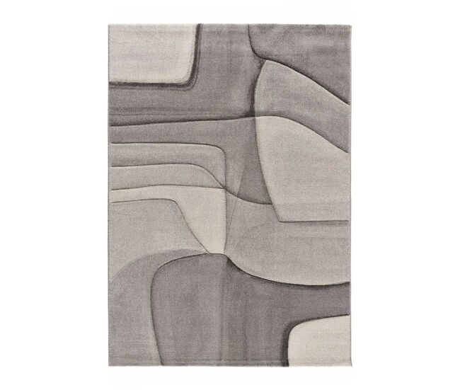 Alfombra abstracta gris medel, 160x230 cm - atticgo
