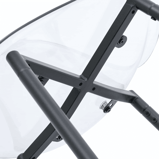 Bancos de bar, 2 unidades - Design moderno transparente com estrutura metálica - Preto