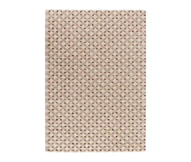 Alfombra shaggy escandinava beige / crema ember, 80x150 cm - atticgo