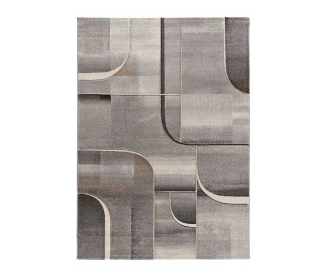 Alfombra abstracta gris medel, 80x150 cm - atticgo