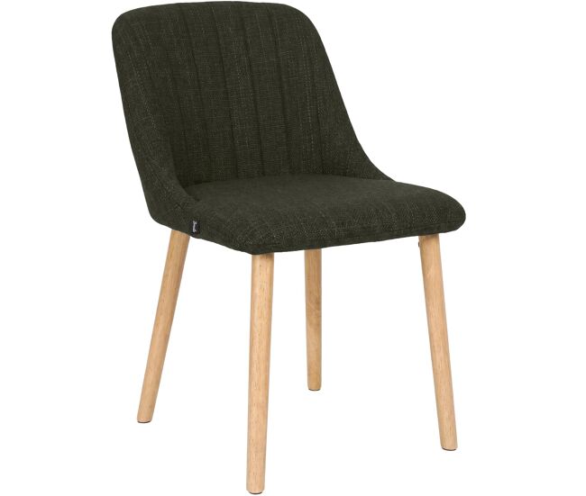 Silla de comedor arie tapizada tela verde 56x49x82 cm