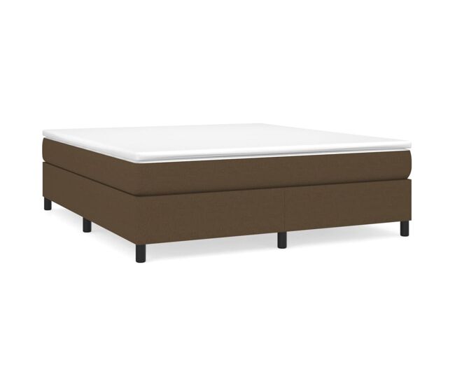 Estructura de cama doble matrimonial - con somier de tela marrón oscuro 160x200 cm