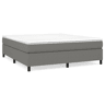 Estrutura de Cama de casal moderno com molas 160x200 cm tecido cinzento-escuro