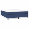 Estrutura de Cama de casal moderno com molas 160x200 cm tecido azul