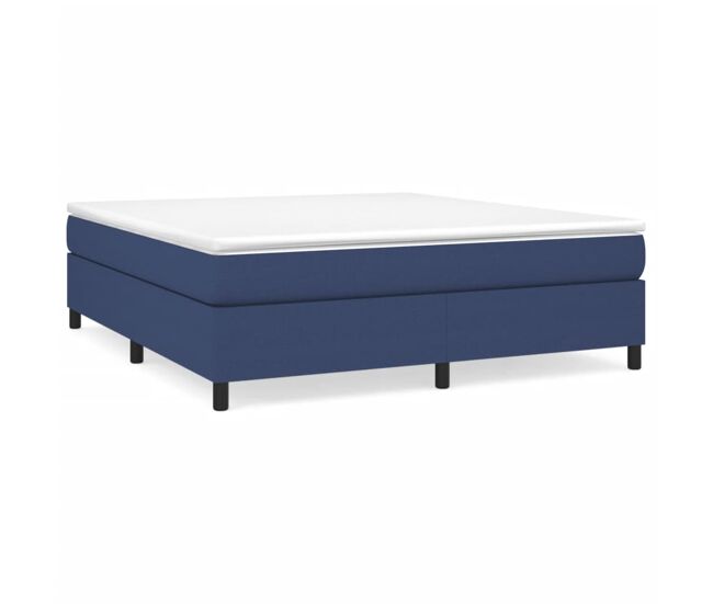 Estructura de cama doble matrimonial - con somier tela azul 160x200 cm