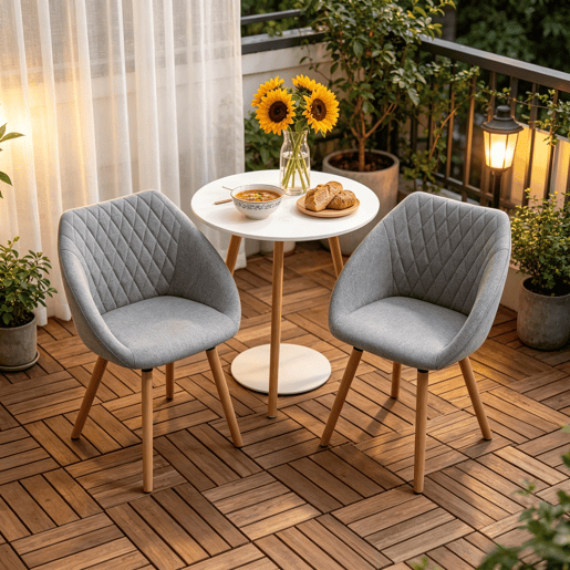 Cadeira de jantar, 2 unidades u2013 design elegante, assento almofadado, cadeira de sala e de escritório u2013 cinzenta e madeira natural Cadeira de jantar, 2 unidades u2013 design elegante, assento almofadado, cadeira de sala e de escritório u2013 cinzenta e madeira natural