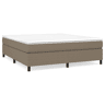 Estrutura de Cama de casal moderno com molas 160x200 cm tecido castanho-acinzentado