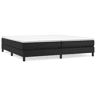 Estrutura de Cama de casal moderno com molas 200x200 cm couro artificial preto